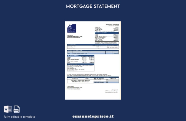 modello di estratto conto mutuo bancario Dashen Etiopia in stile verificato